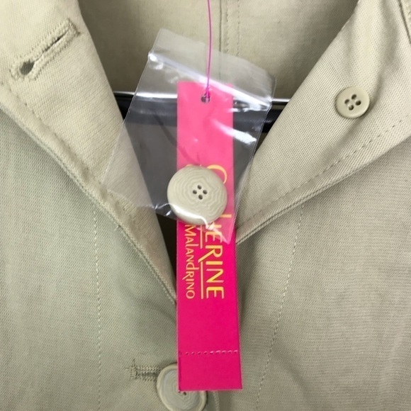 Catherine Malandrino Khaki Button Blouse Jacket XS - Picture 7 of 8